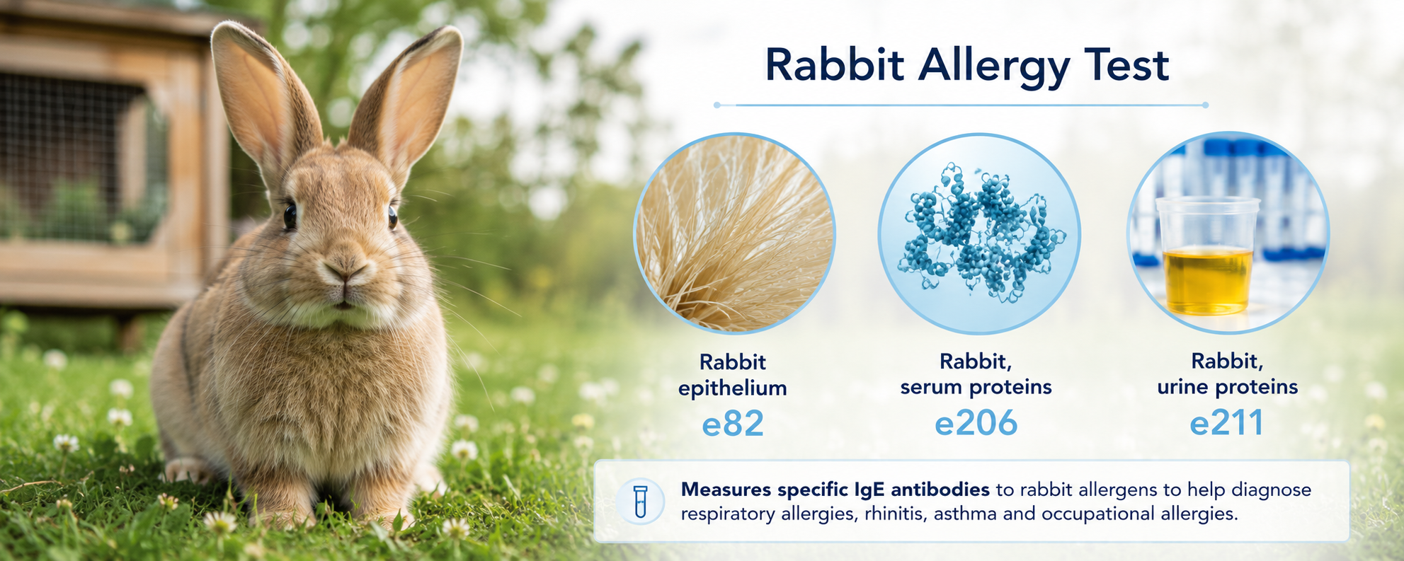 Rabbit Allergy Test UK | e82, e206 & e211 Specific IgE Blood Test